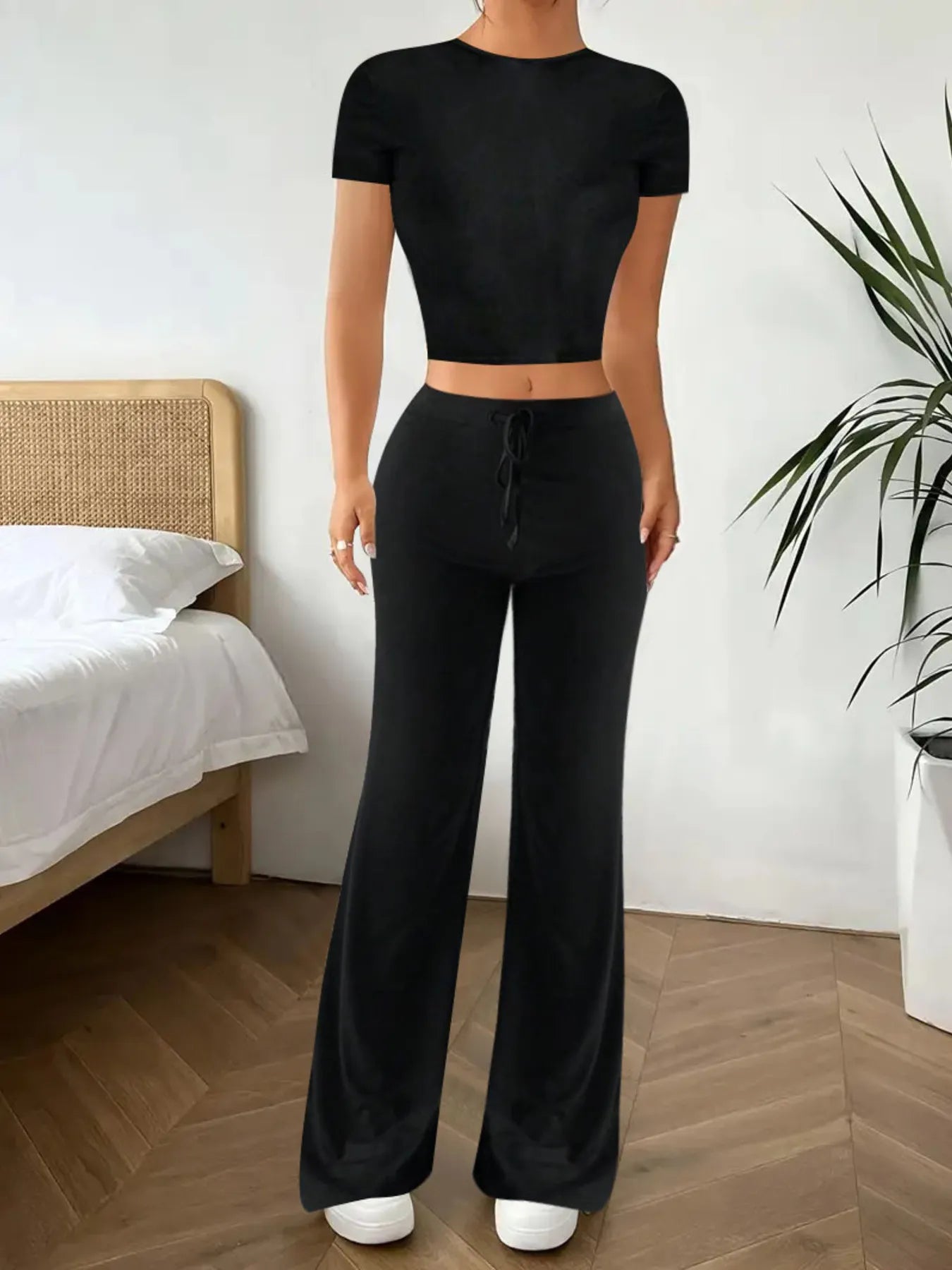 Front view highlighting fit and style of the set
