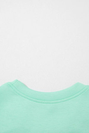 Solid color drawstring casual set displayed