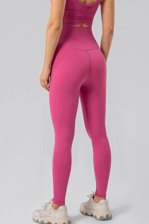 High waist wide waistband leggings back style