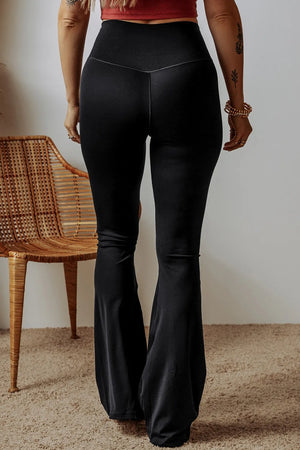 Back view of High Waist Bootcut Pants