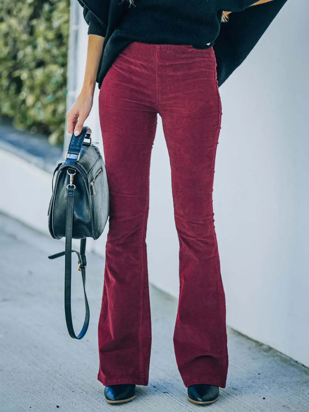 Front view of High Waist Bootcut Pants