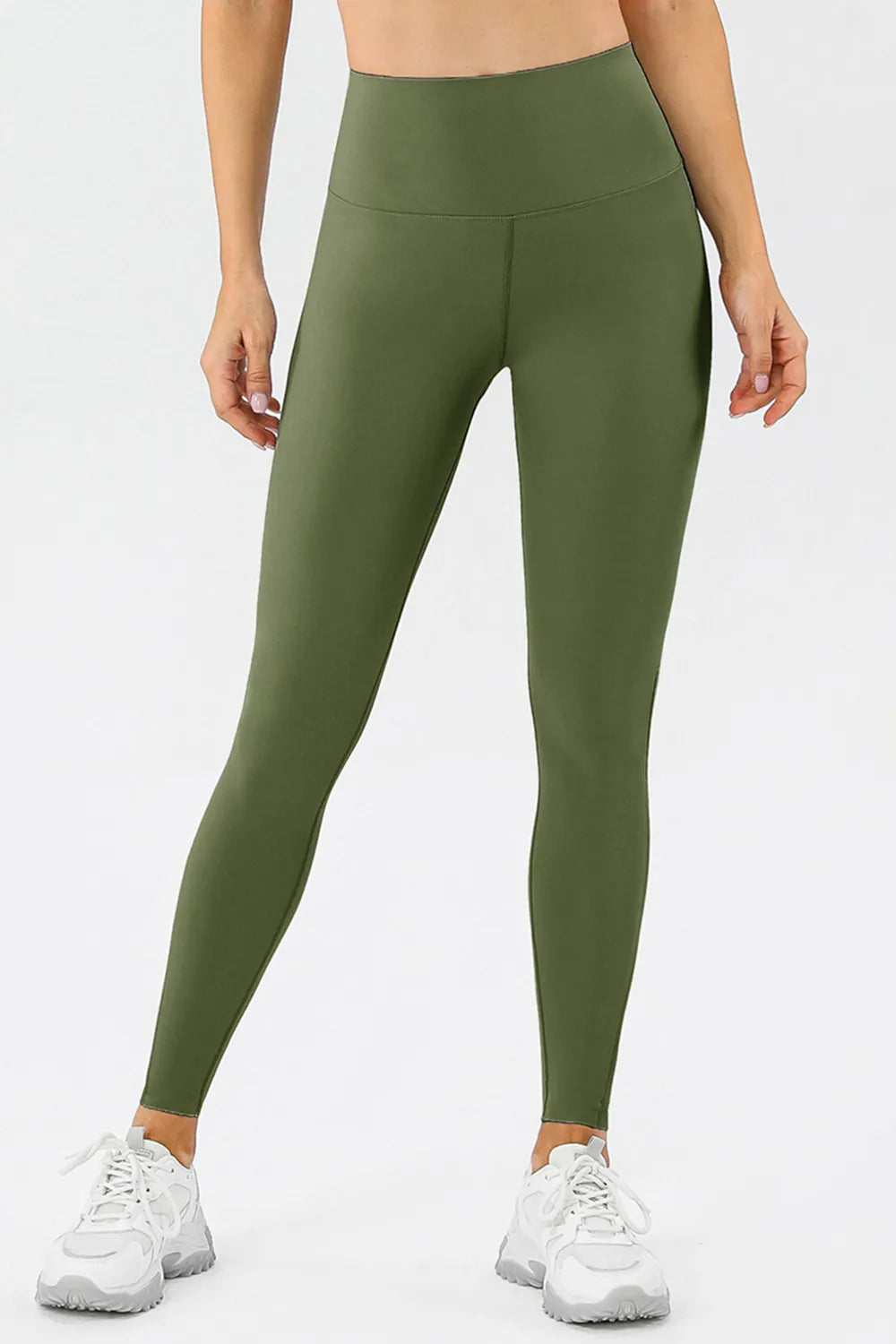 Front view of High Waist Skinny Active Pants