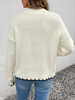 cable knit pullover sweater rear look modern style