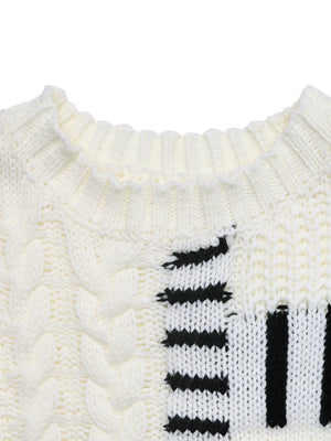 cable knit sweater full outfit display modern winter style