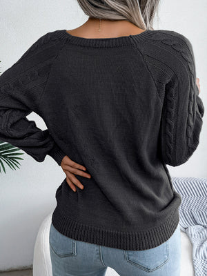 warm cable knit sweater back design simple elegant