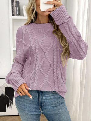 classic cable knit sweater front stylish design