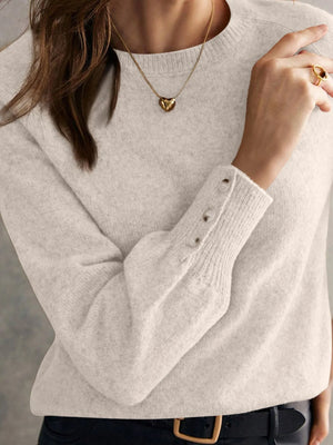 Long sleeve sweater front trendy fashion style