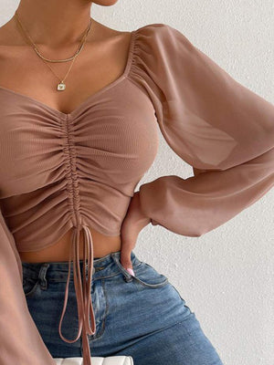 Chic front angle highlighting the overall design of the top