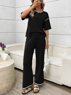 Modern front look of casual women pants set