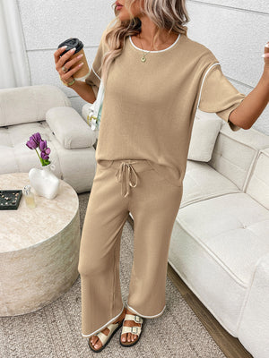 Trendy front look of casual matching set