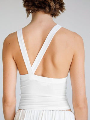 Back view emphasizing ribbed texture and style
