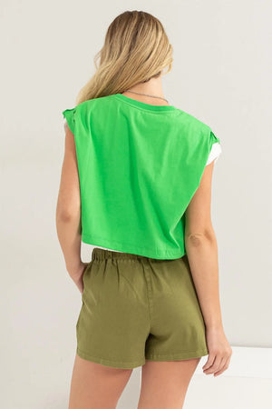 HYFVE Drawstring Hem Crop Top back view