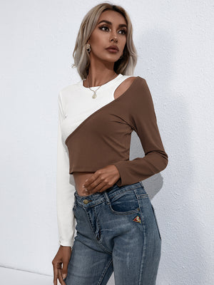 Ivy Lane cropped round neck short sleeve tee front design