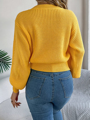 diamond cable knit sweater back view women's winter knitwear