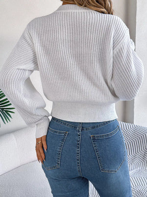 diamond cable knit sweater back view cozy winter fashion