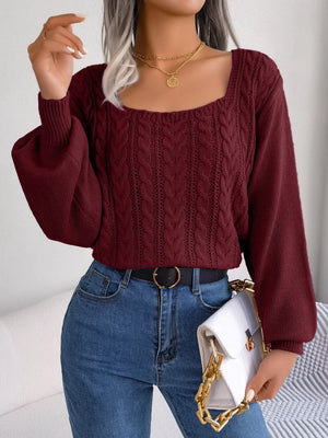 Cozy cable knit sweater front look winter wardrobe essential