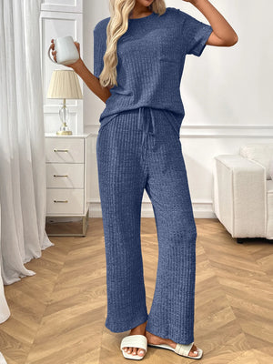 Ribbed knit comfortable lounge wear front