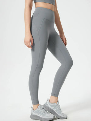 Side view of Millennia wide waistband leggings