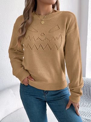 Fashionable openwork sweater front breathable and lightweight