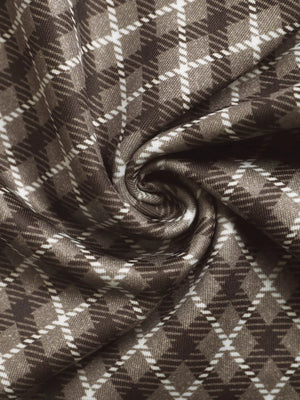 Plaid Pants laid out showing pattern and shape