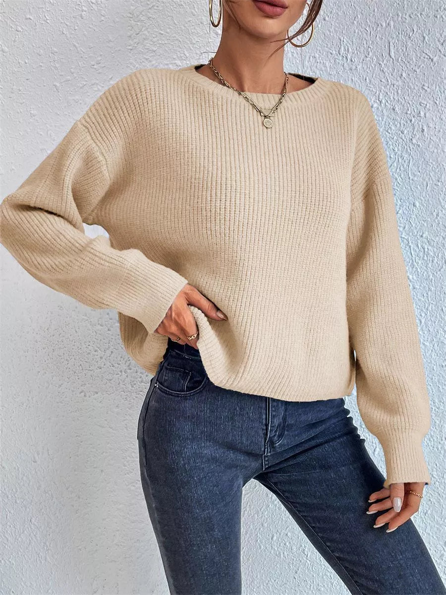 Ribbed sweater front casual everyday outfit