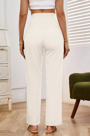 Wide leg pants with pockets back