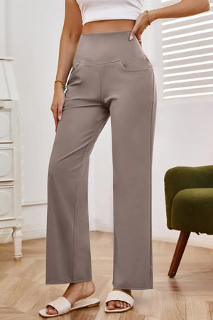 Front pose wide leg pants with pockets