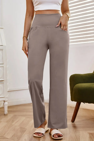 High waist wide leg pants front modern look