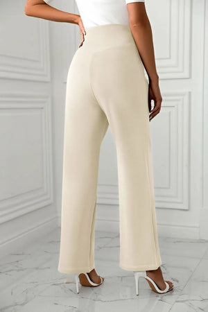 High waist straight leg pants rear fit