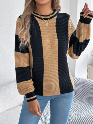 Modern color block sweater front fashion
