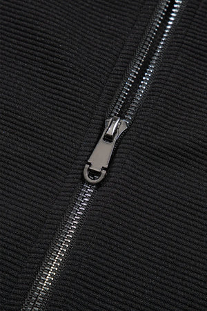 Display of textured top and pants for detail