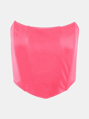 Flat lay view of Tube Cropped Top showing strapless cut