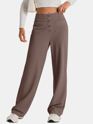 Women high waist wide leg pants front pose