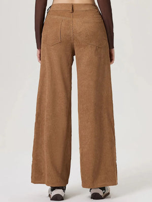 Wide leg pants with pockets back view