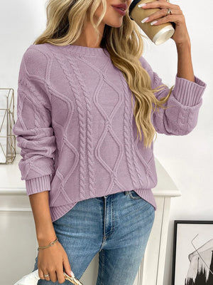 cable knit sweater front warm everyday fashion