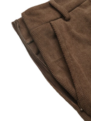 Pants laid out showing full length and fit