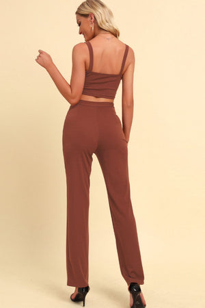 Back view showing the full outfit silhouette