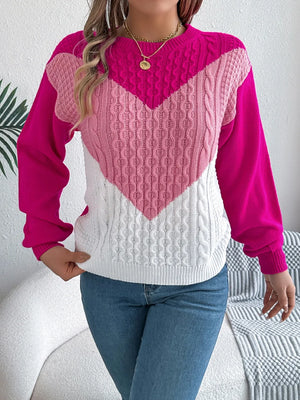 Sweater front highlighting contrast collar