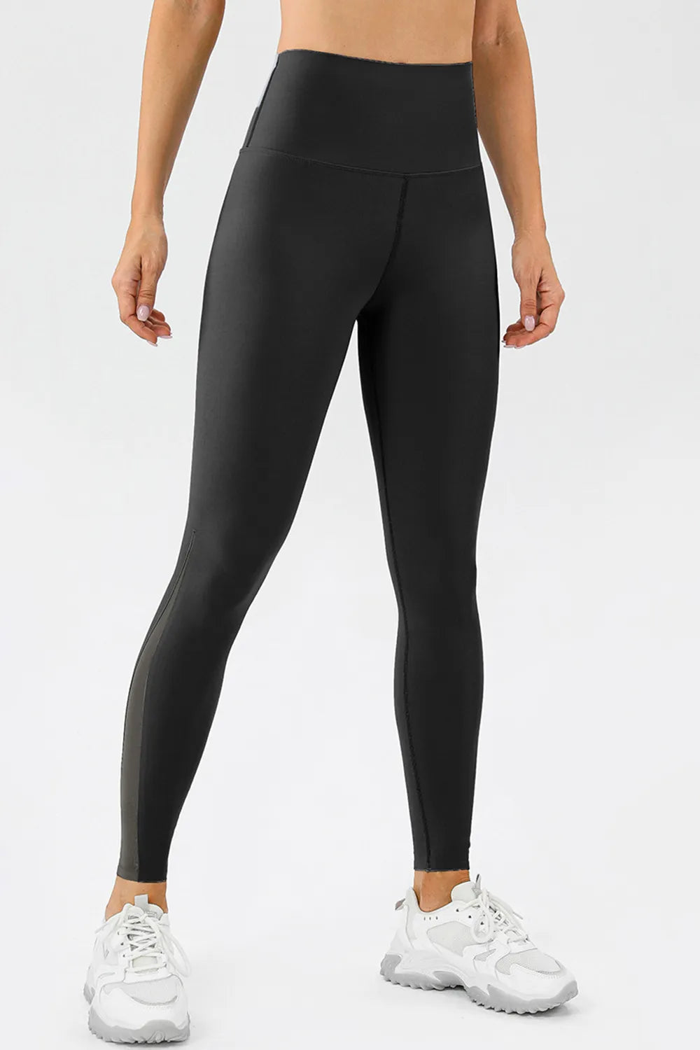Front view of High Waist Skinny Active Pants