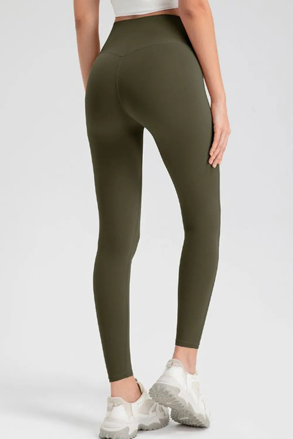 Back view of High Waist Skinny Active Pants