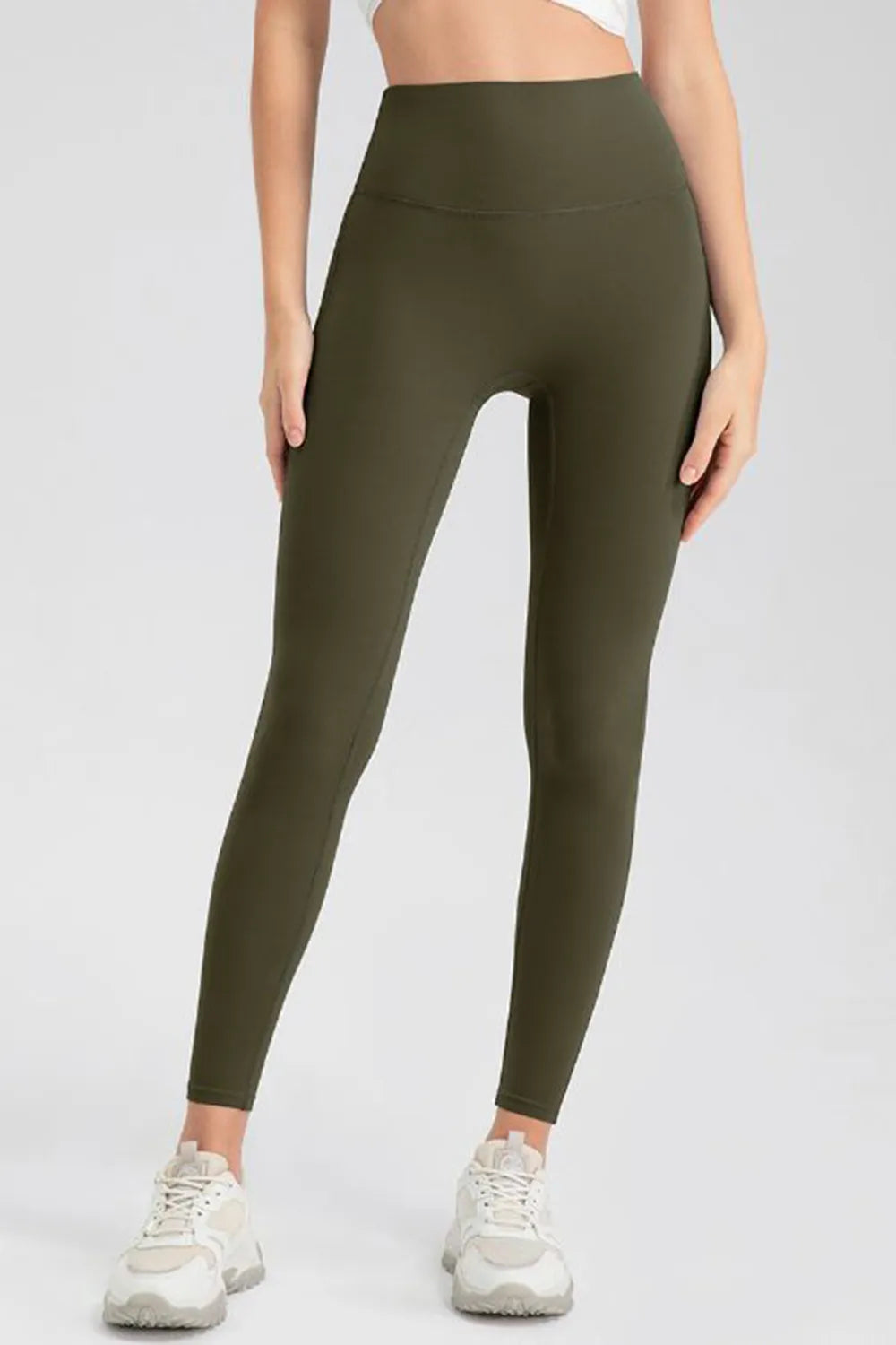 Front view of High Waist Skinny Active Pants