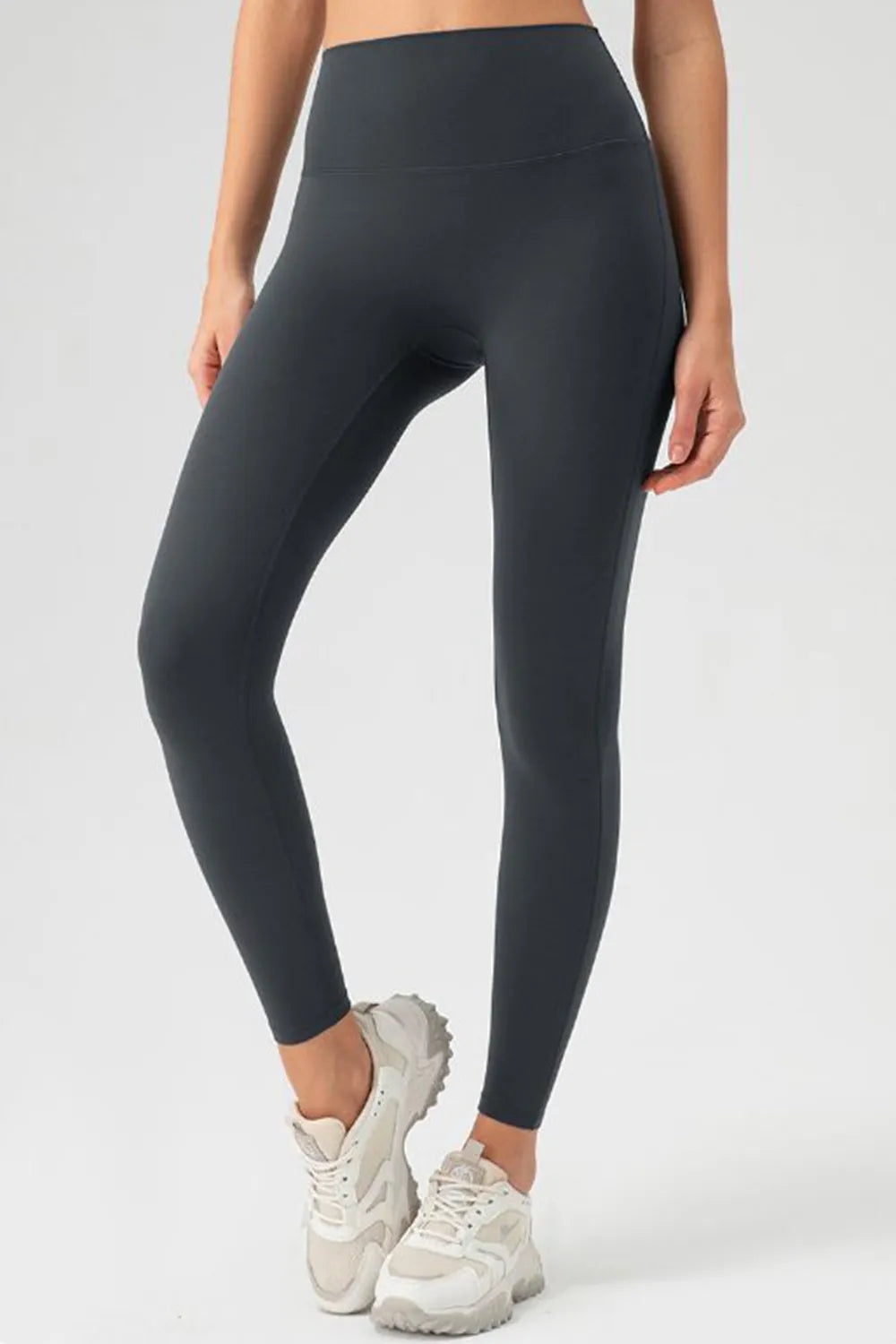 Front view highlighting pants length and style
