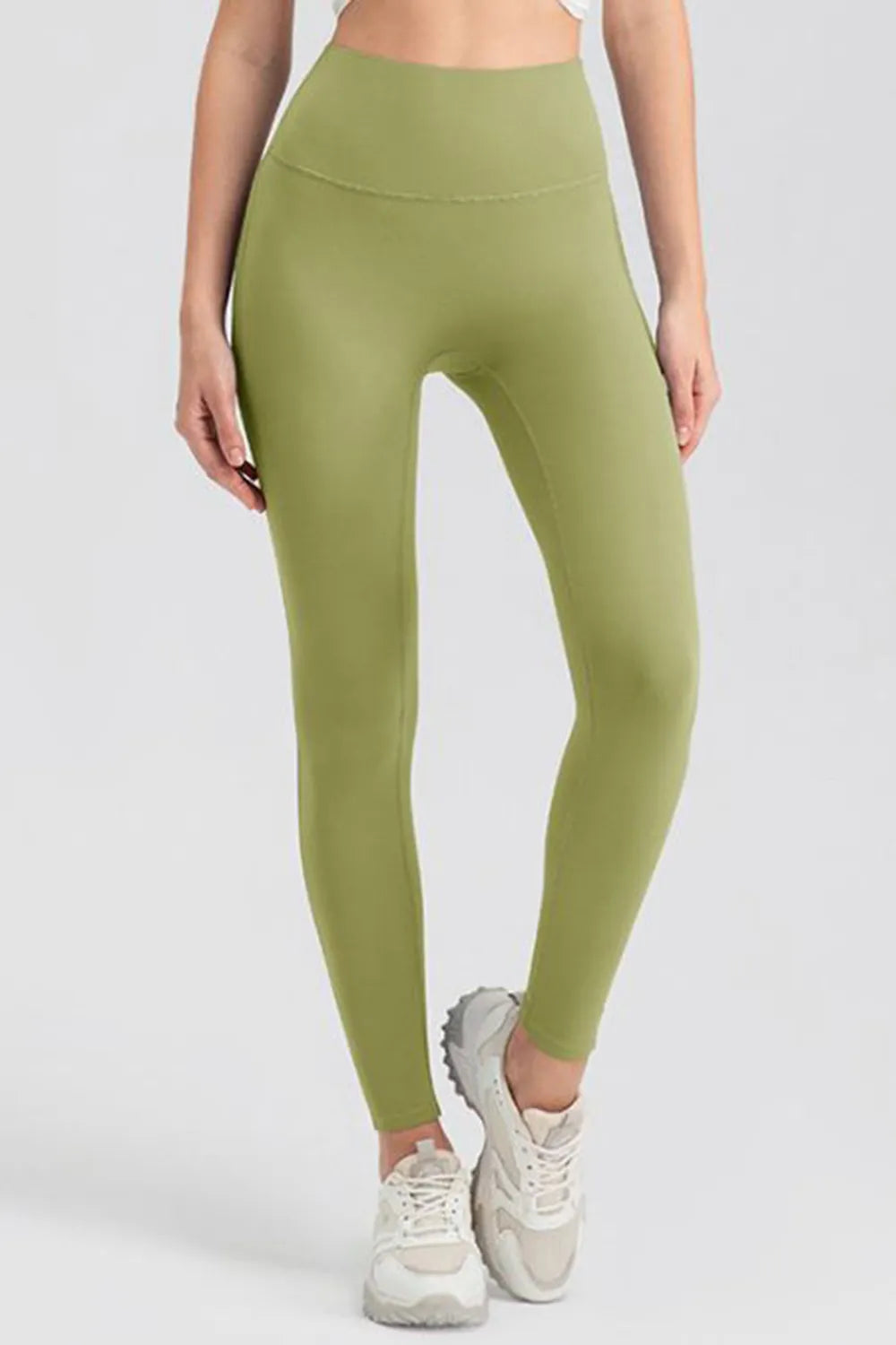 Front view highlighting high waist design