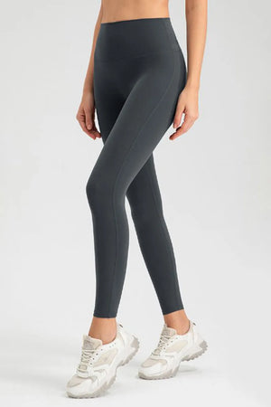 Side view showing skinny fit and seams