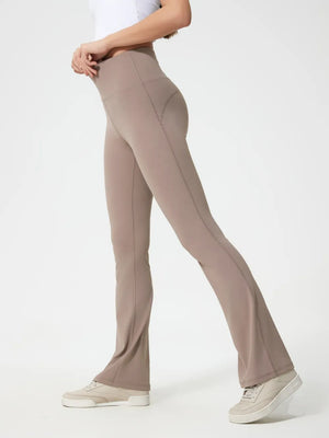Side view showing leg contour and stretch