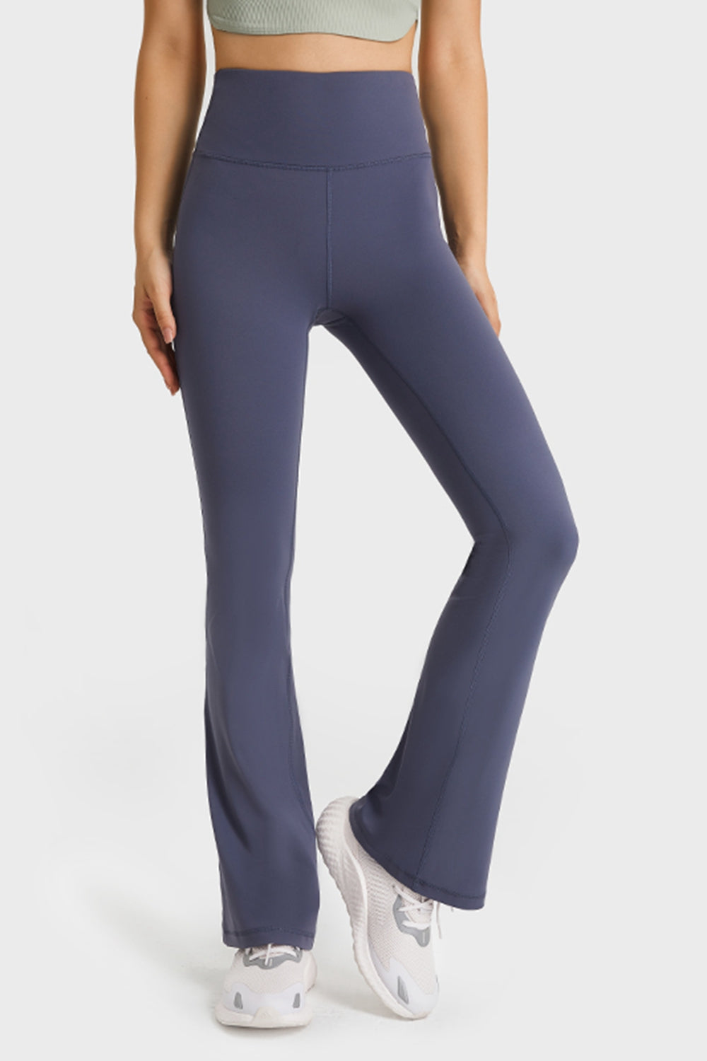 front view emphasizing the overall silhouette and stretchy waistband comfort
