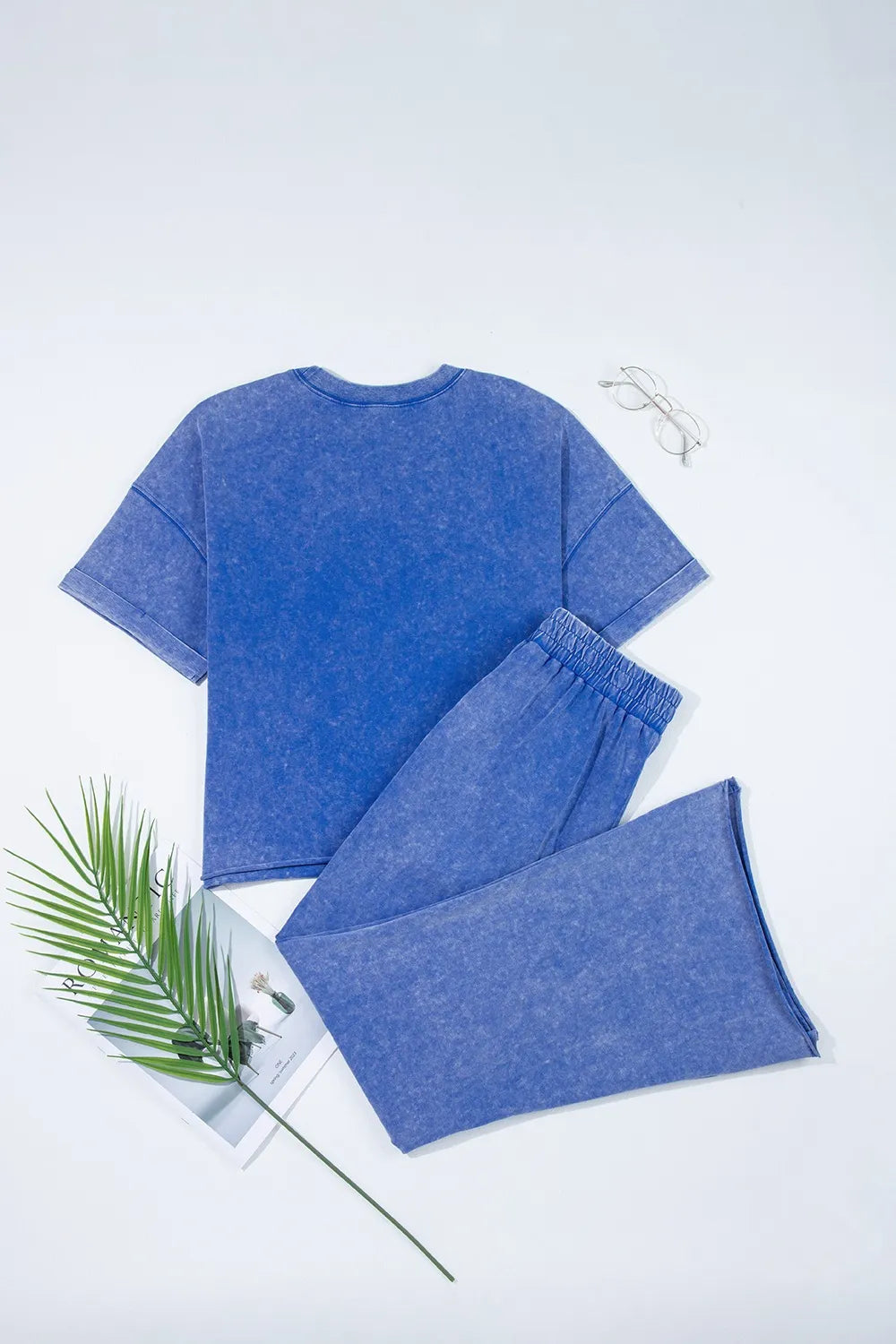 Top and pants set displayed for detail view