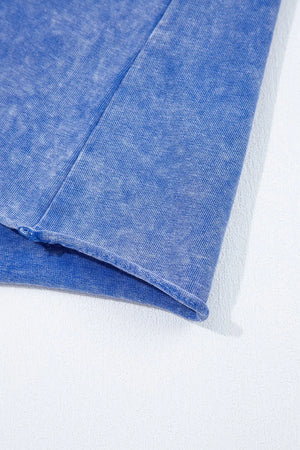 Acid wash top and pants set shown flat