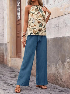 Women's printed matching set front profile