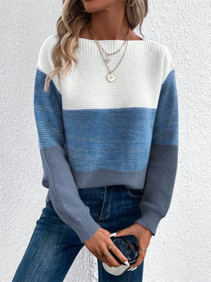Fashion casual oversized knit sweater styling